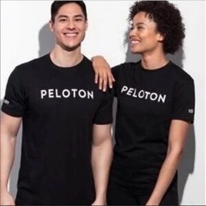 Peloton size XLarge 100 century black athletic cotton T-shirt